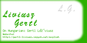 liviusz gertl business card